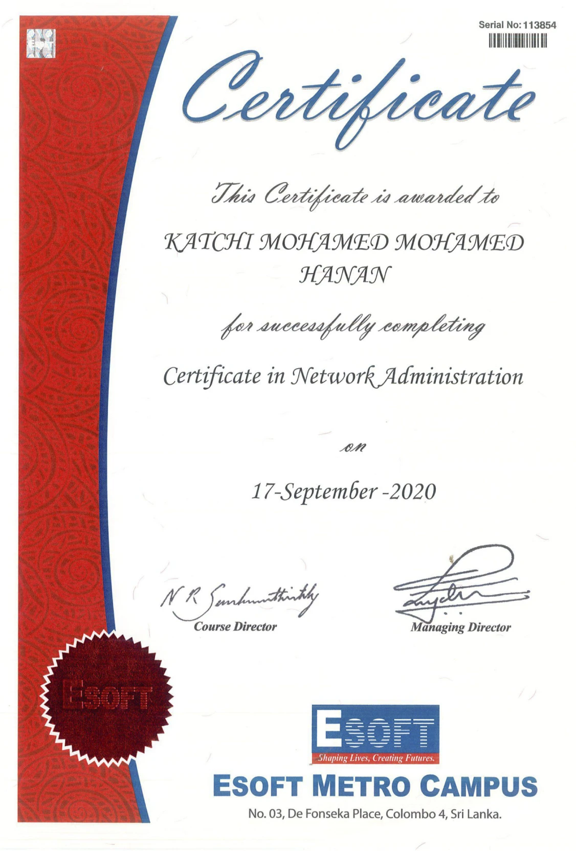 certificate